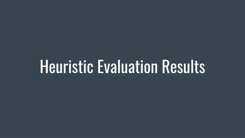 heuristic evaluation results