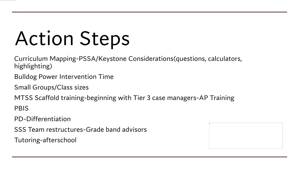action steps