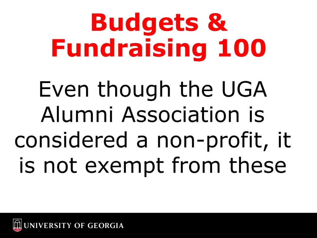 budgets fundraising 100