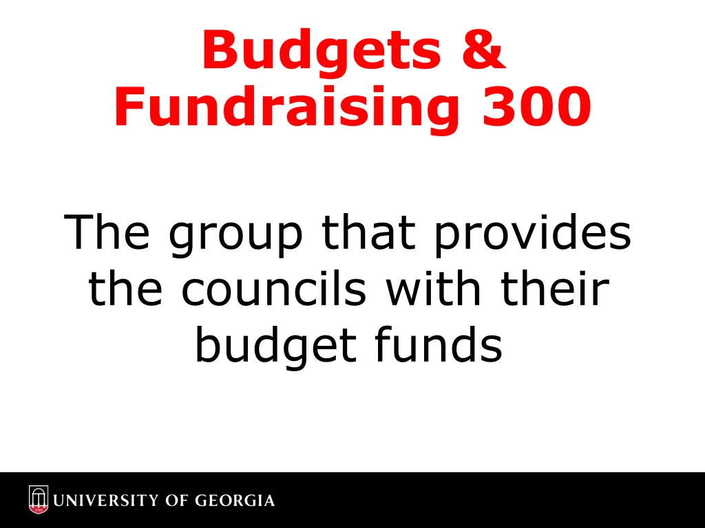 budgets fundraising 300