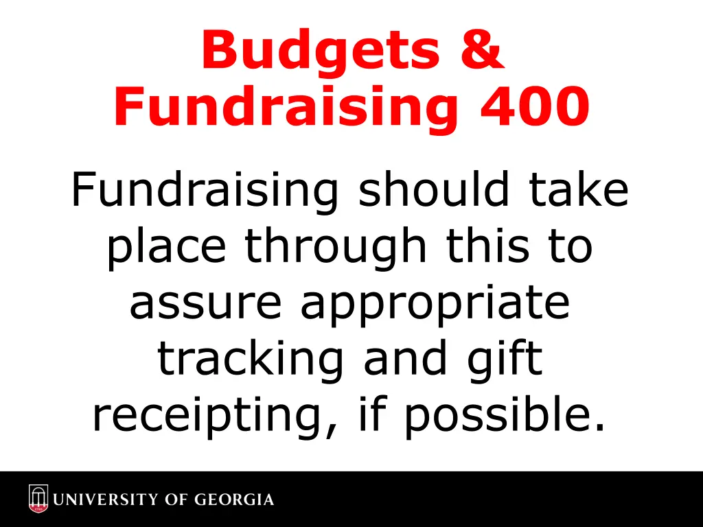 budgets fundraising 400 fundraising should take
