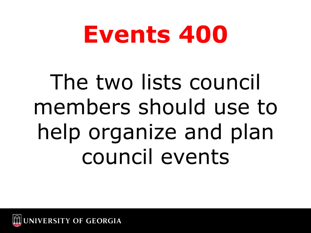 events 400