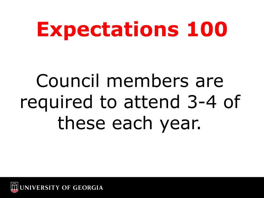 expectations 100