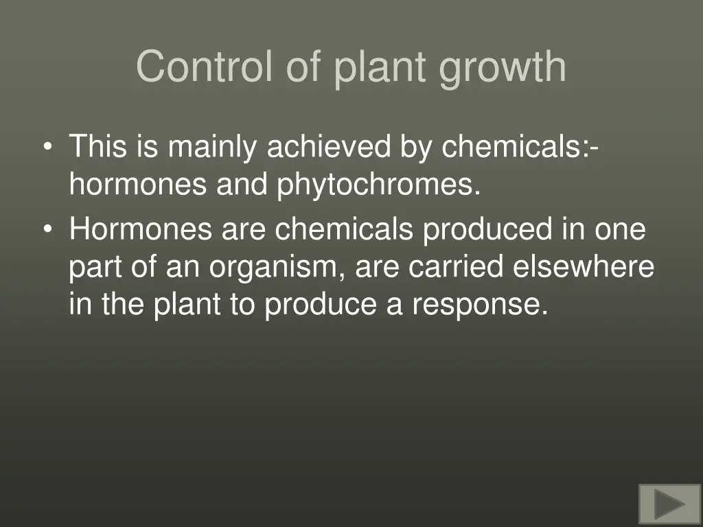 control of plant growth