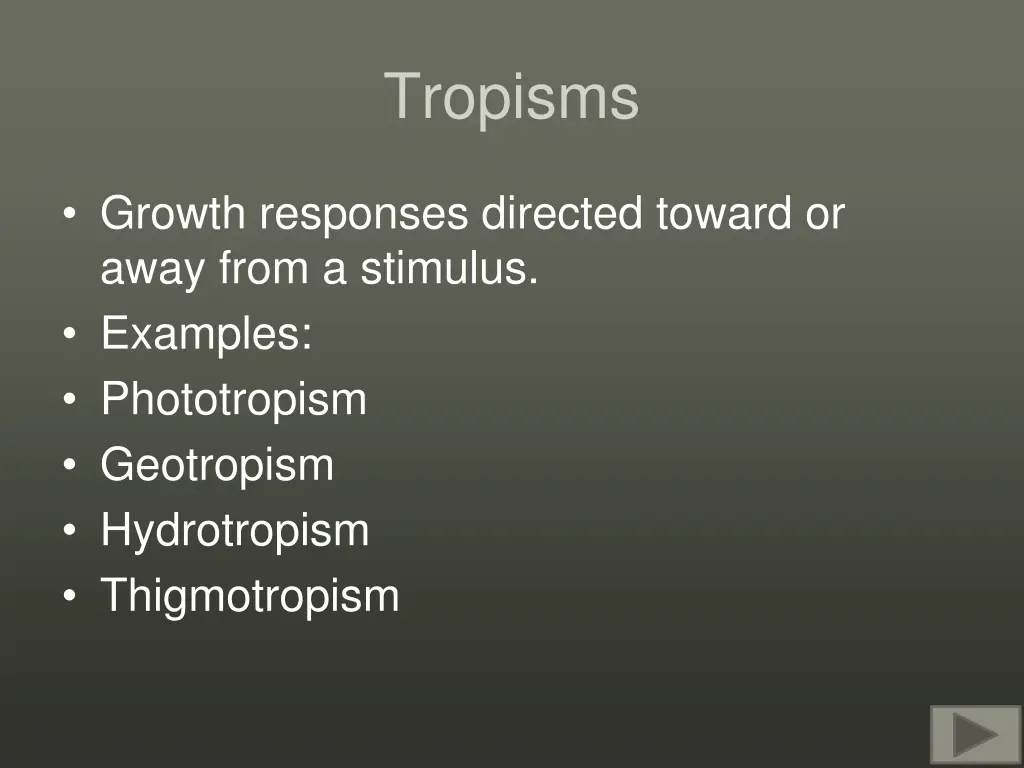 tropisms