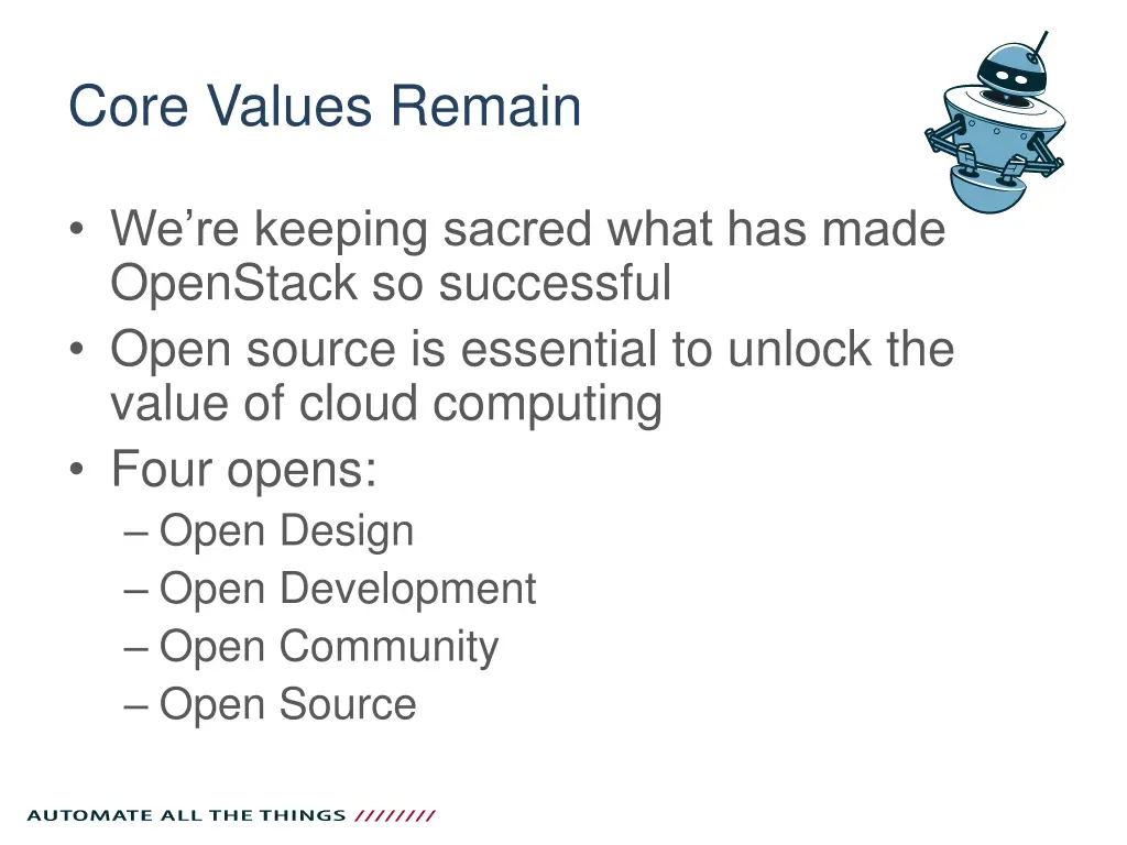 core values remain