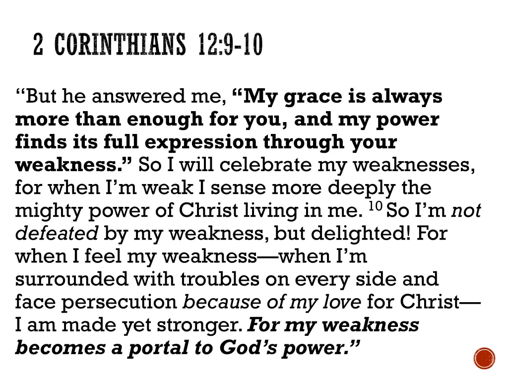 2 corinthians 12 9 10