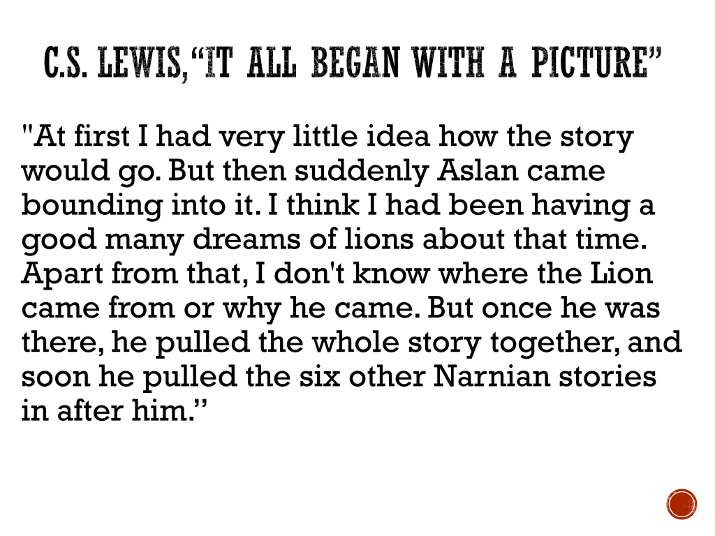 c s lewis it all began with a picture