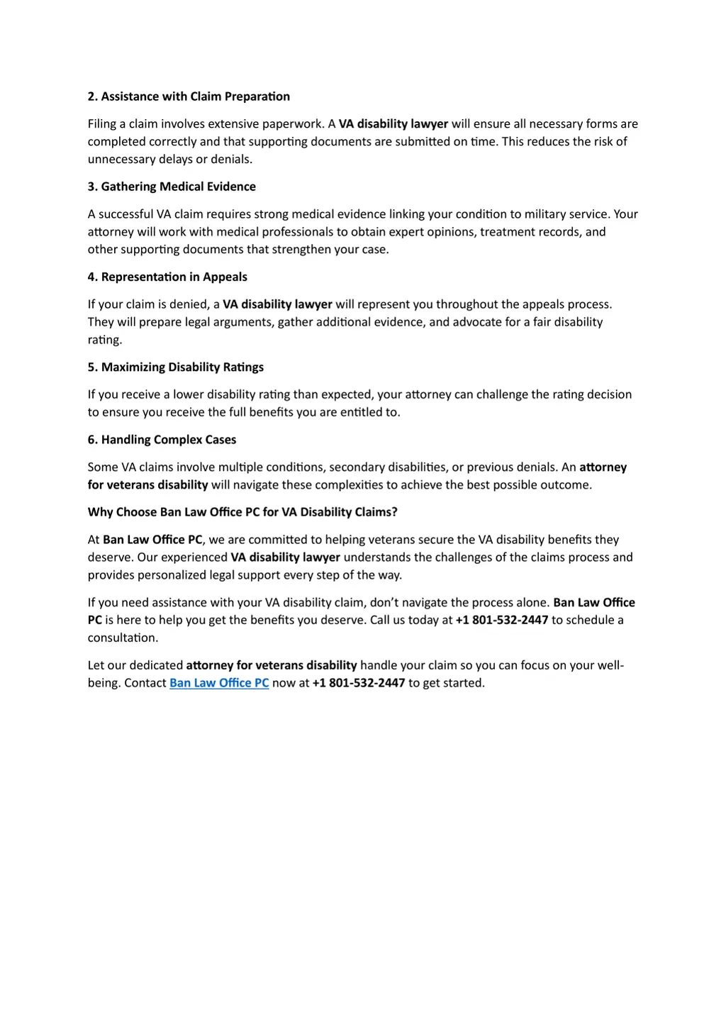 2 assistance with claim preparation