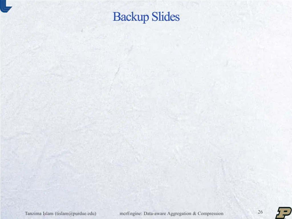 backup slides