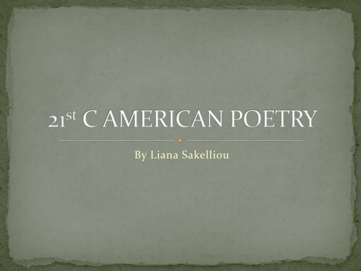 21 st c american poetry