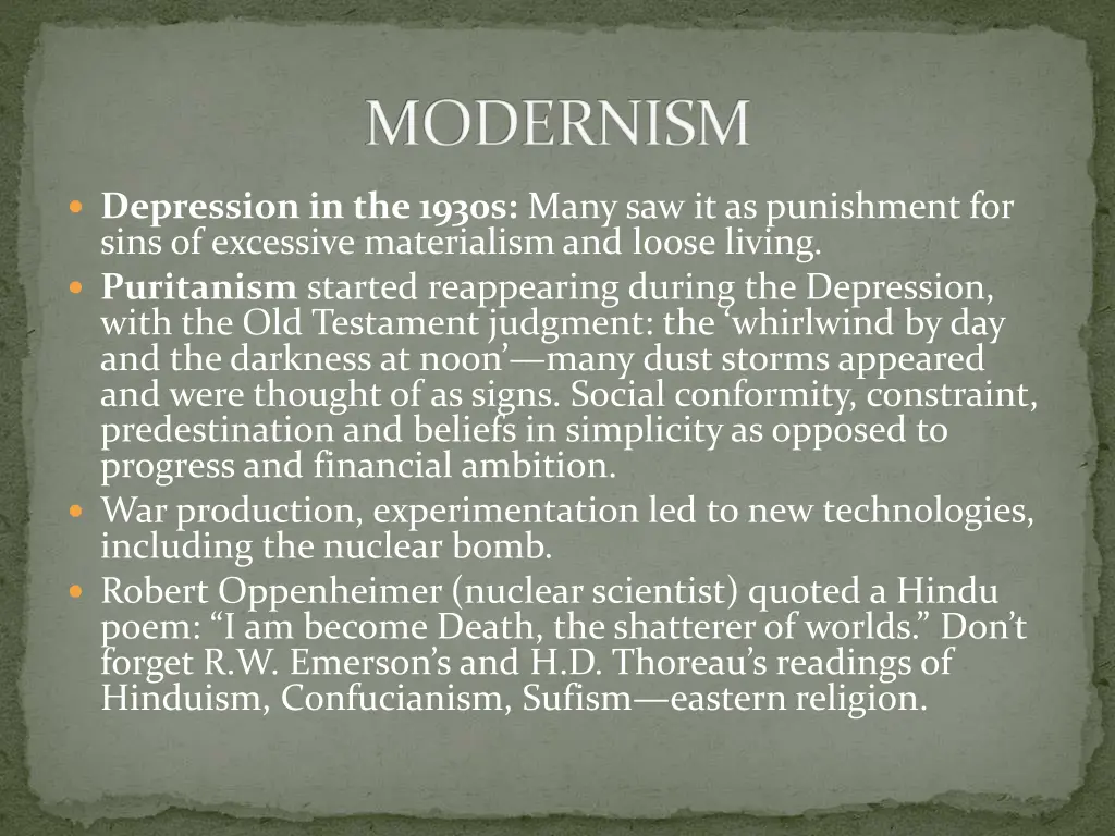 modernism 1