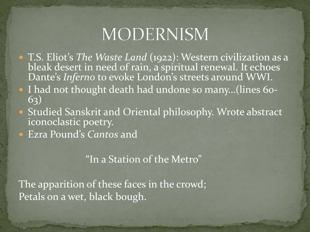 modernism