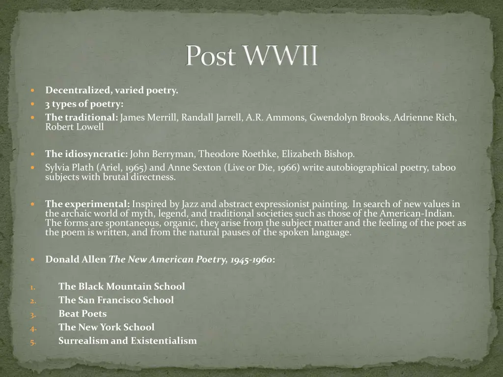 post wwii