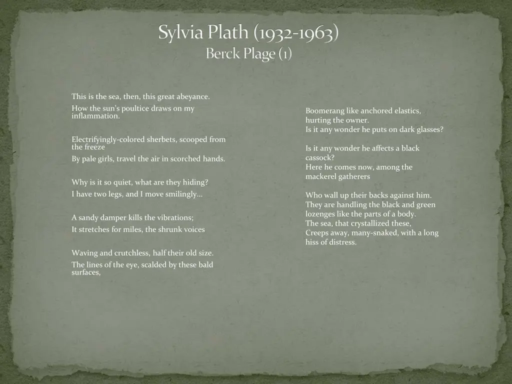 sylvia plath 1932 1963 berckplage 1
