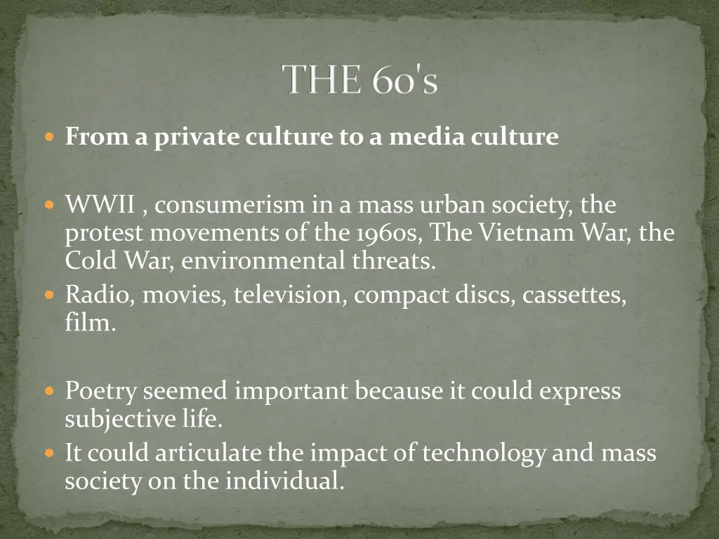 the 60 s 1