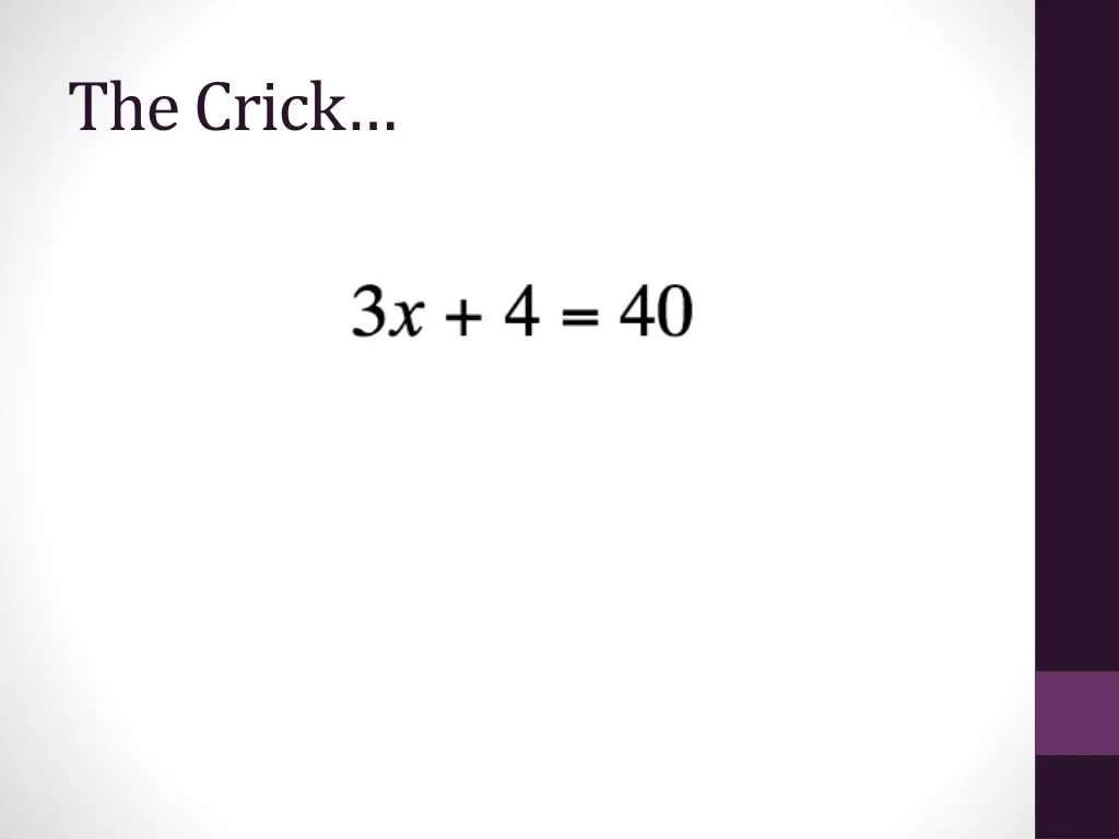 the crick