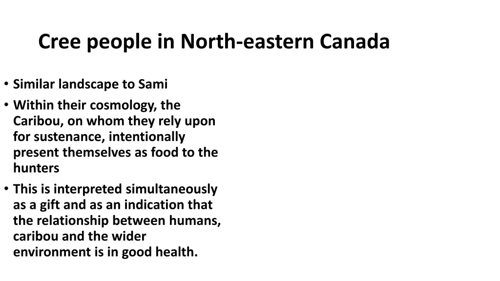 cree people in north eastern canada
