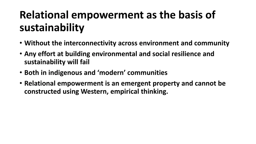 relational empowerment as the basis