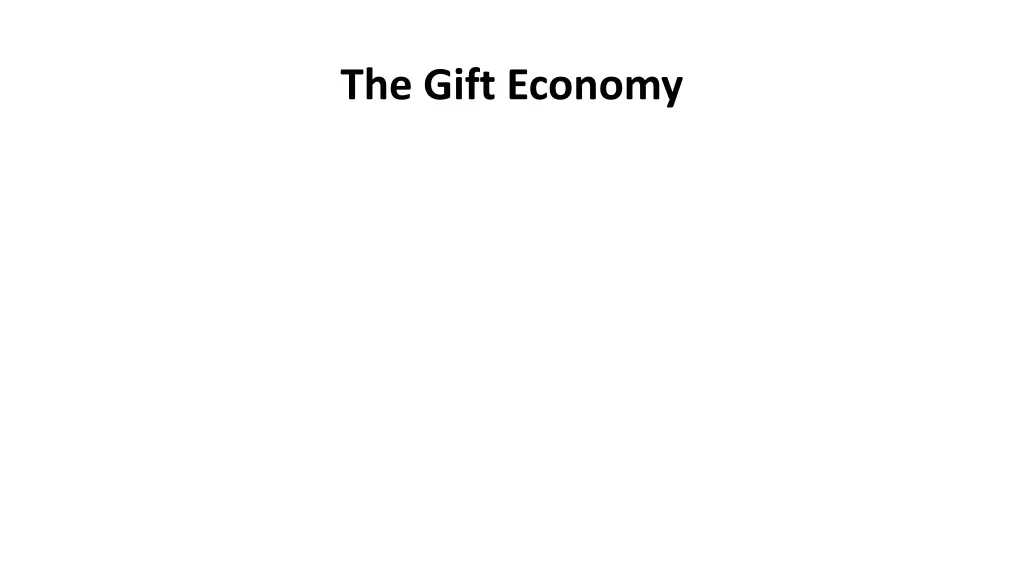 the gift economy