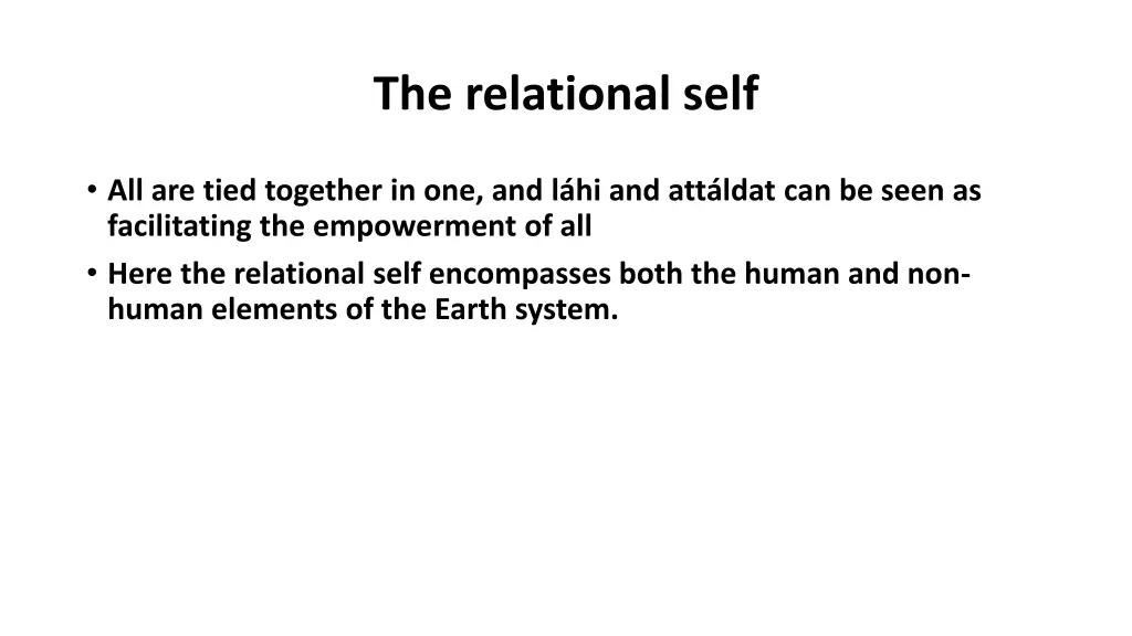 the relational self