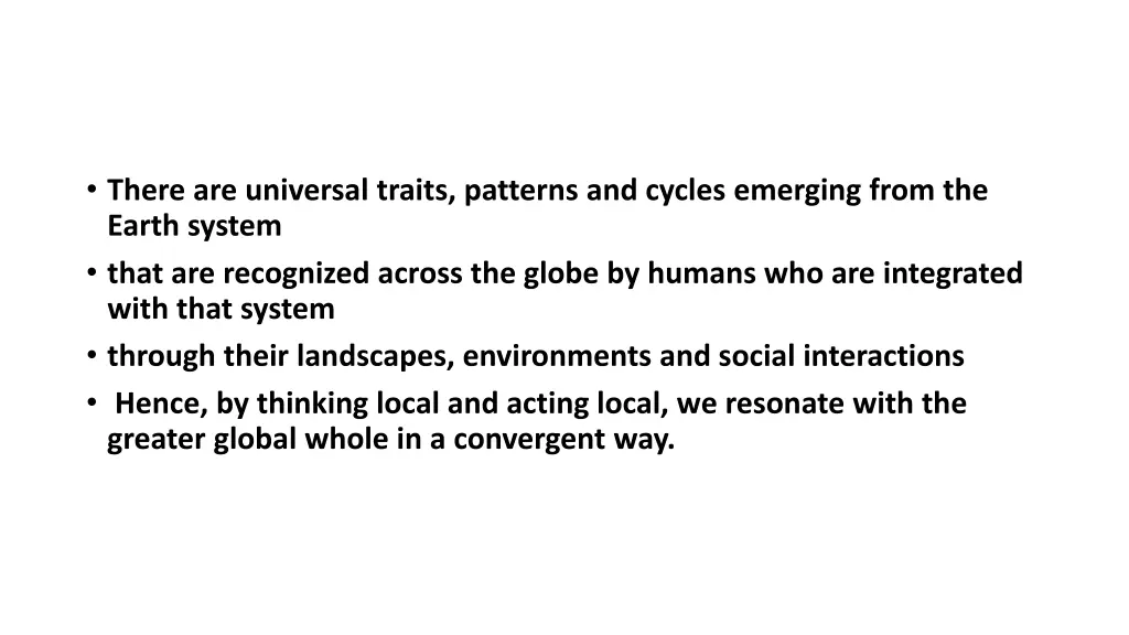 there are universal traits patterns and cycles