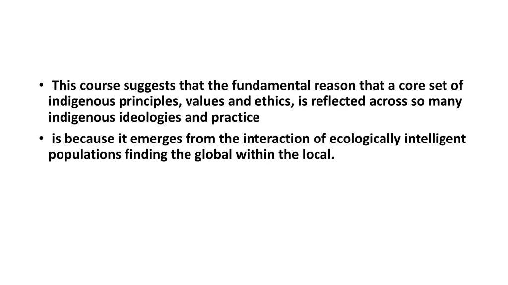 this course suggests that the fundamental reason