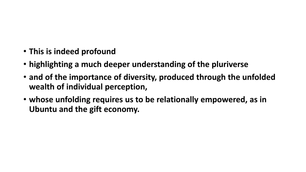 this is indeed profound highlighting a much