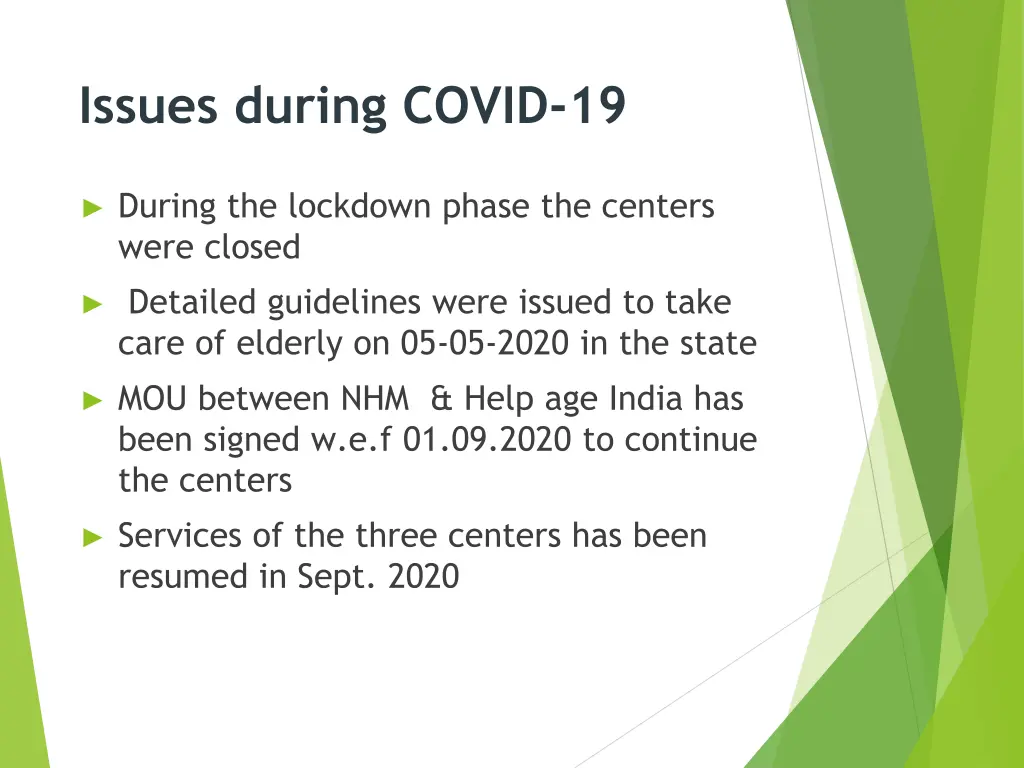 issues during covid 19