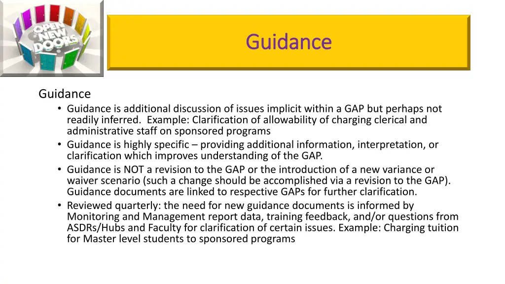 guidance guidance
