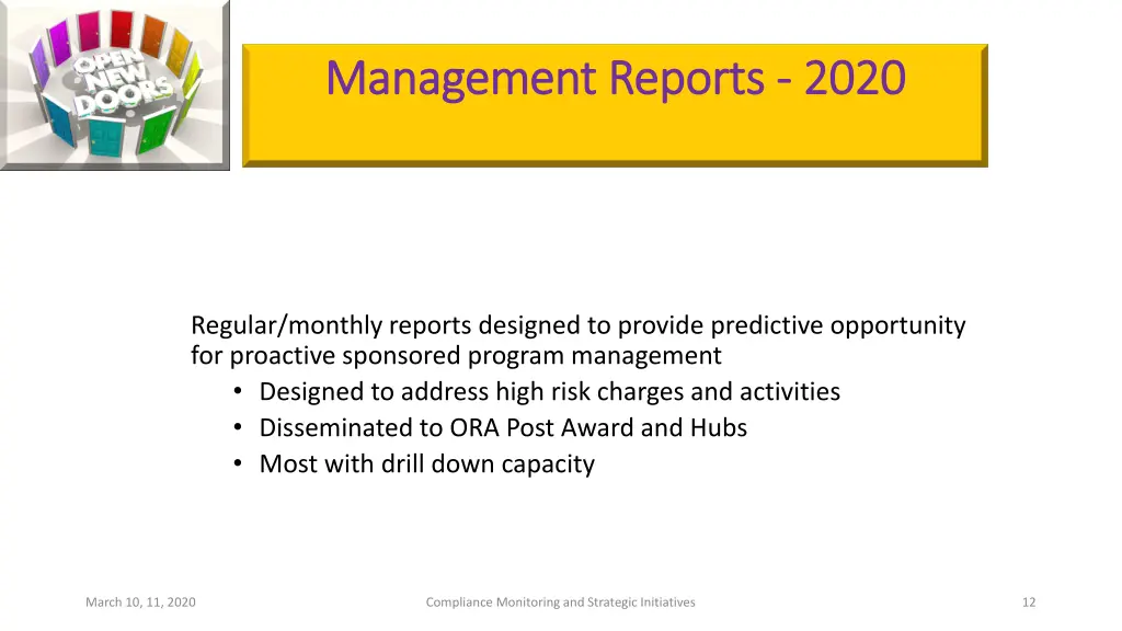management reports management reports 2020