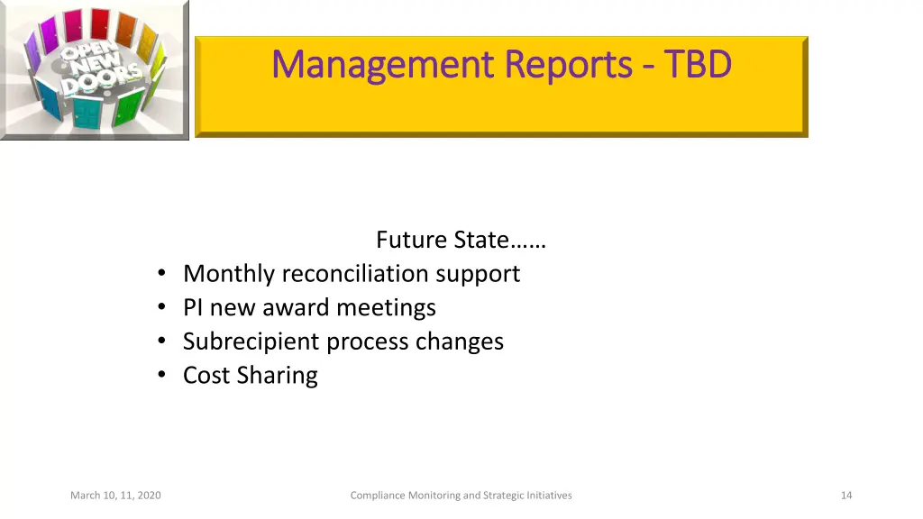 management reports management reports tbd