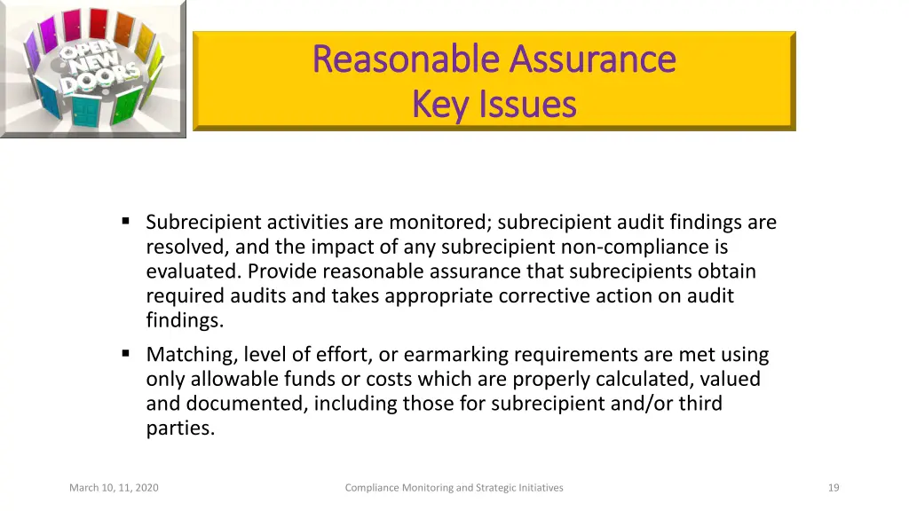 reasonable assurance reasonable assurance