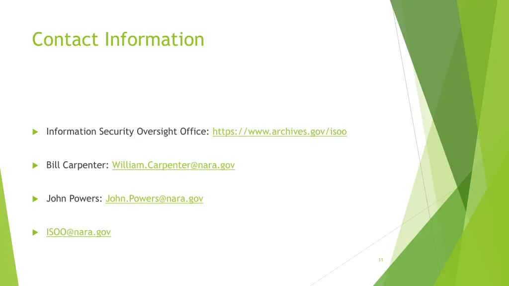 contact information