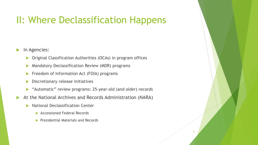ii where declassification happens