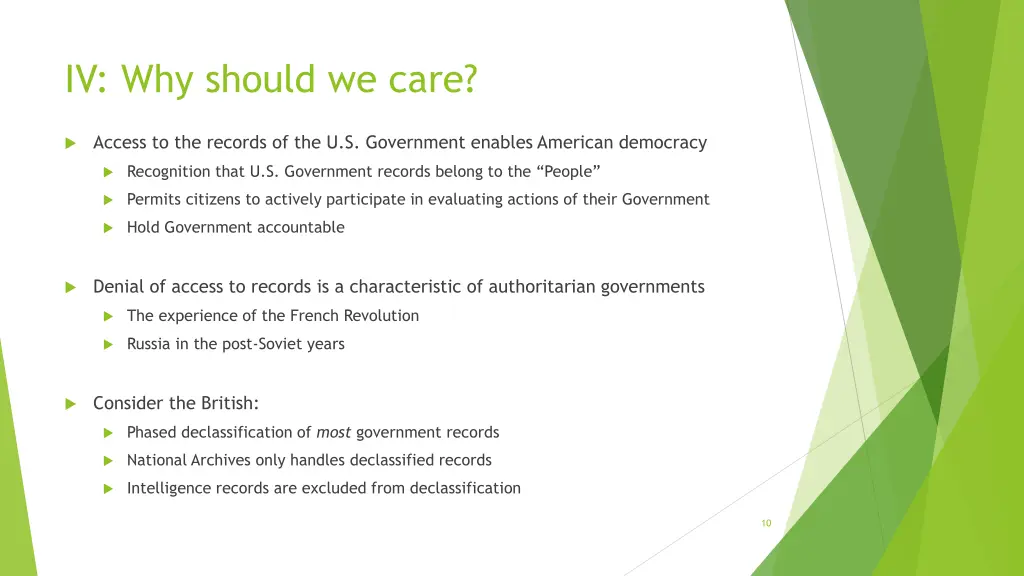 iv why should we care