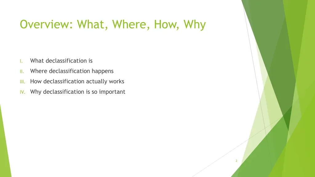 overview what where how why