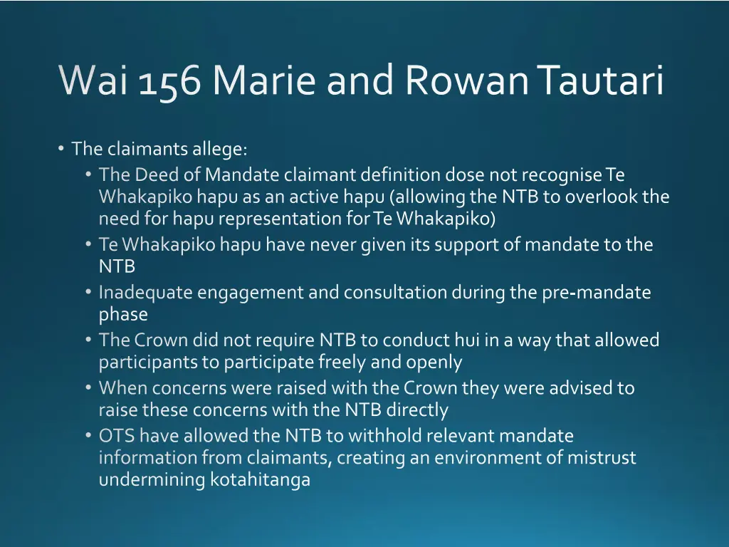 wai 156 marie and rowan tautari