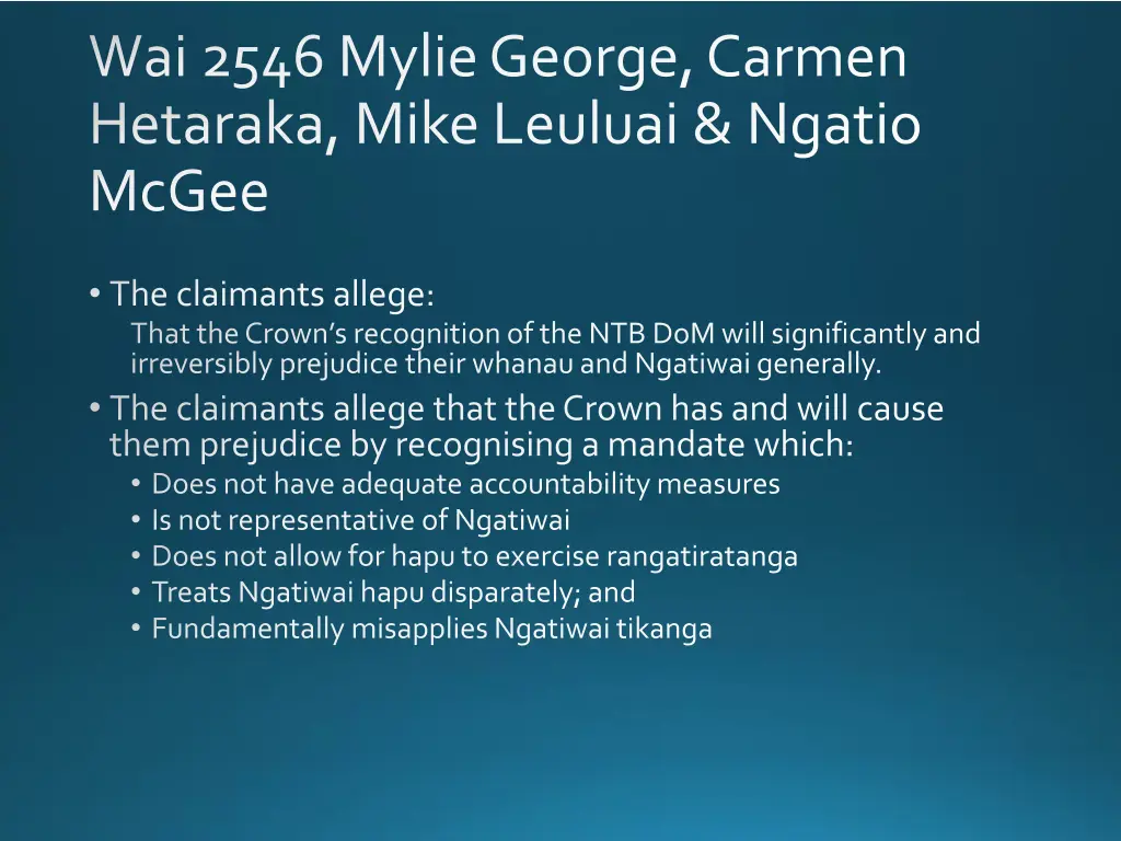 wai 2546 mylie george carmen hetaraka mike