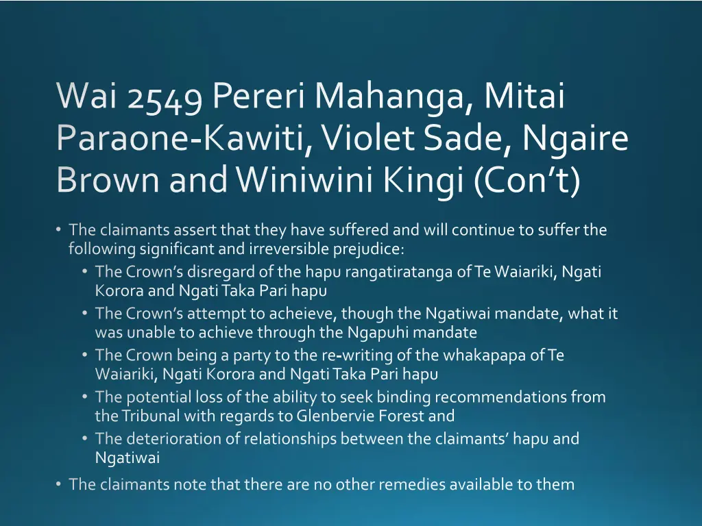 wai 2549 pererimahanga mitai paraone kawiti 1