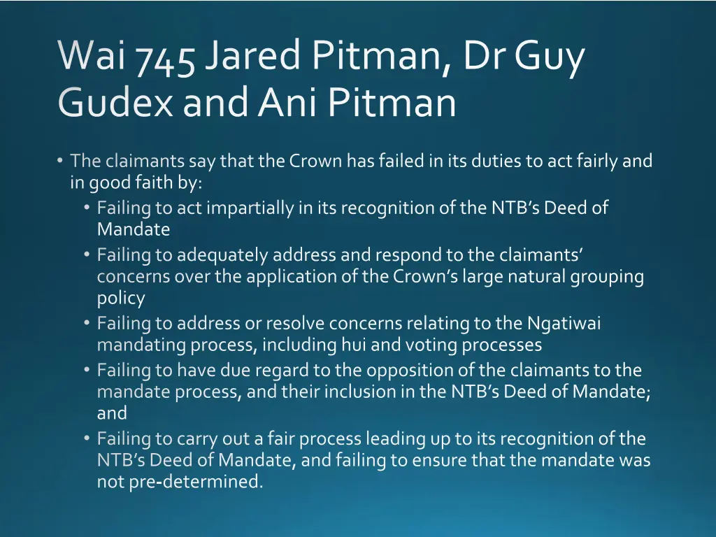 wai 745 jared pitman dr guy gudexand ani pitman