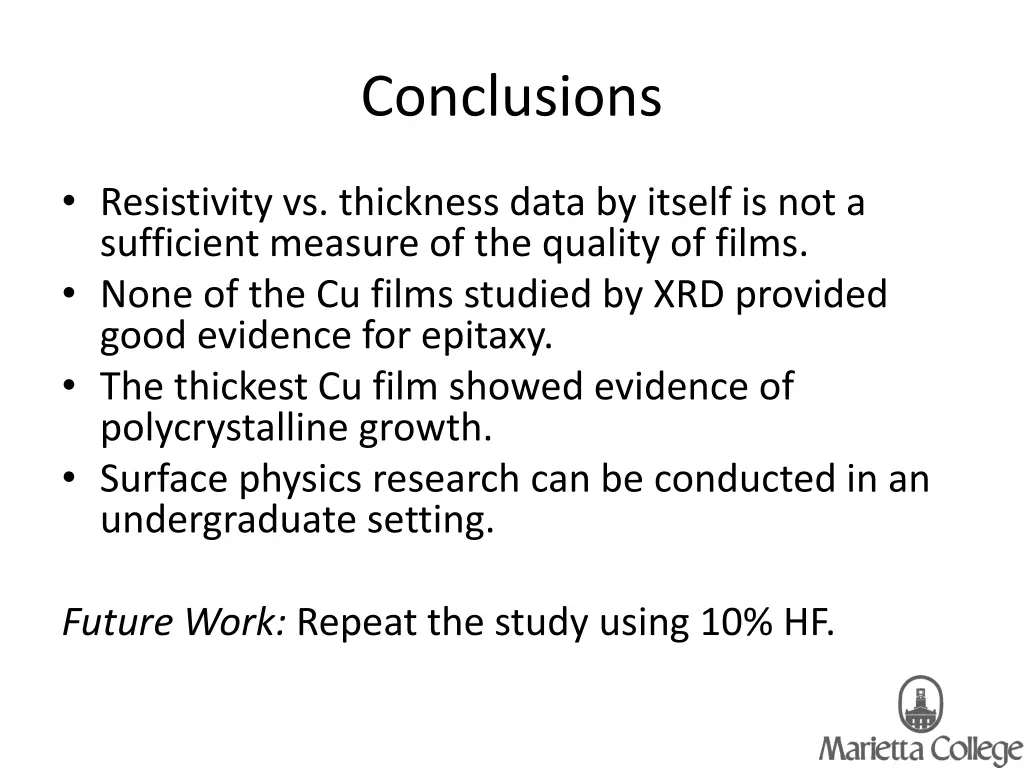 conclusions 1