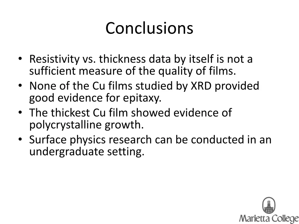conclusions
