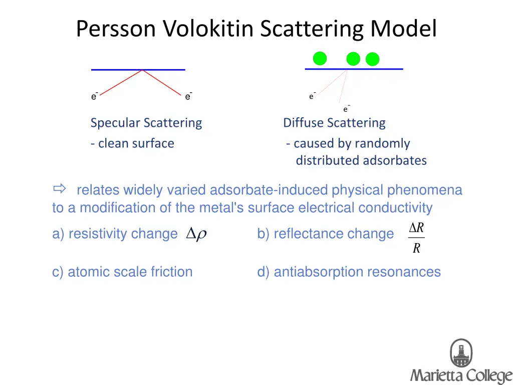 persson volokitin scattering model