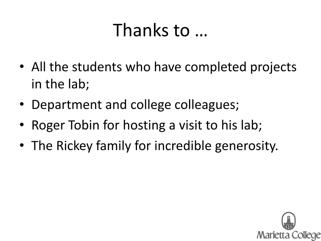 thanks to