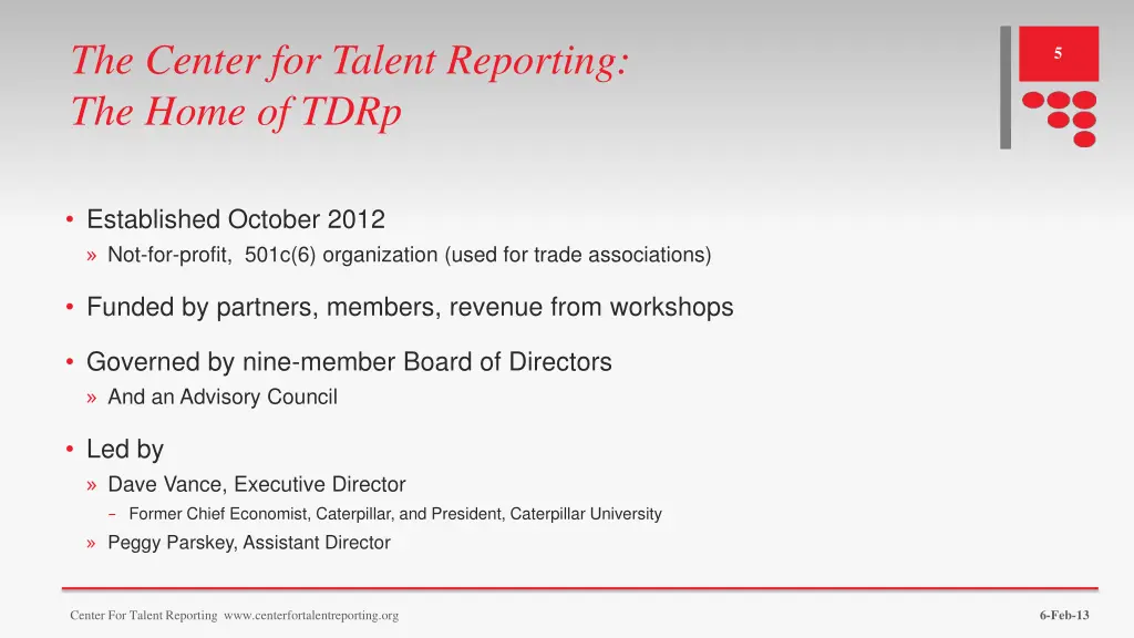 the center for talent reporting the home of tdrp