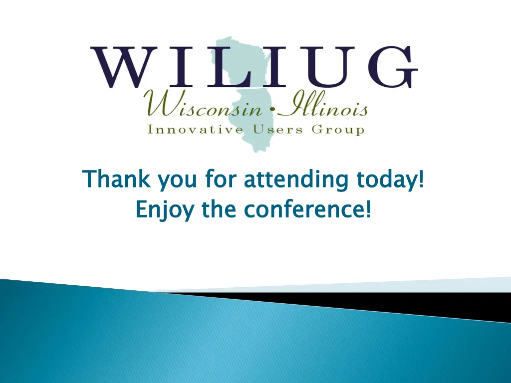 thank you for attending today enjoy the conference