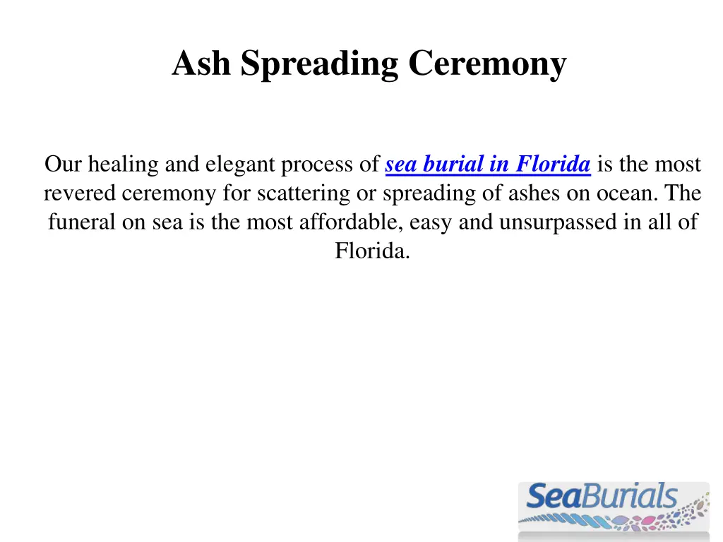 ash spreading ceremony