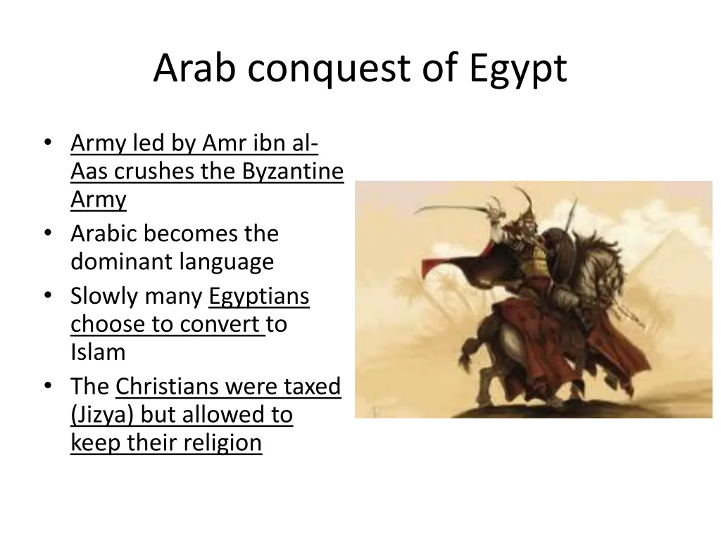 arab conquest of egypt