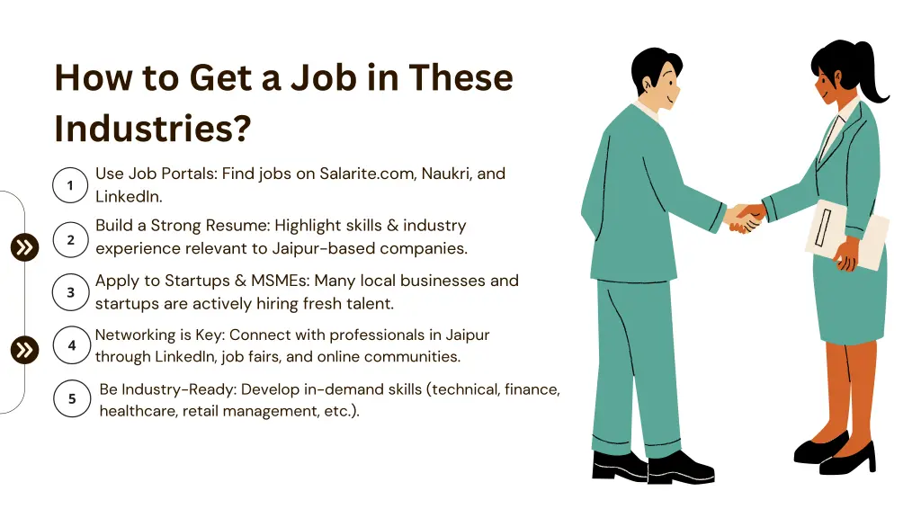 how to get a job in these industries